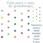 Matriz de bordado com poás para centro do guardanapo