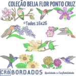 matrizes de bordado - coleção beija flor ponto cruz