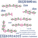 matrizes de bordado - coleção ramo 001