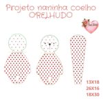 Matriz de bordado Naninha coelho orelhudo