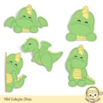 Mini Coleção de Matrizes de Bordado Dino