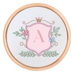 Matriz de Bordado- Brasão Moldura Princesa Flor e chaveiro - Imagem 3