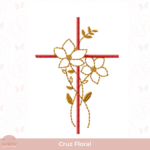 Matriz de Bordado - Cruz Floral