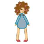 Projeto na Bordadeira - Marcador de Página de Bonequinha - Image 3