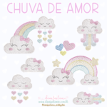 MATRIZ DE BORDADO - NUVENS CHUVA DE AMOR BABY GIRL - DANI FAITANIN