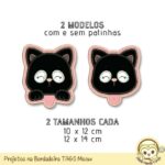 Projetos na Bordadeira TAGS Meow - Image 2