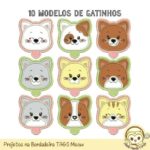Projetos na Bordadeira TAGS Meow - Image 3