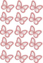 Matriz de bordado Kit Mantas e fraldas guirlanda com borboletas 3D - Image 7
