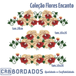 matrizes de bordado - coleção flores encanto