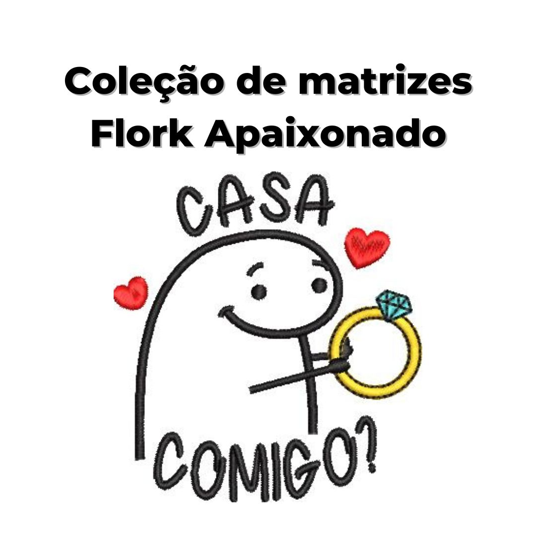 Matriz de Bordado - Coleção Namorados - Meme - Florks