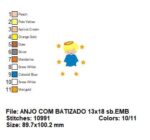 Matriz de bordado - Anjo para batizado - Image 2