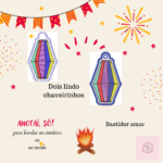 Matriz para Bordado Chaveiro Balão Junino - Image 2
