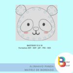 Alinhavo Panda - matriz de bordado - Imagem 2