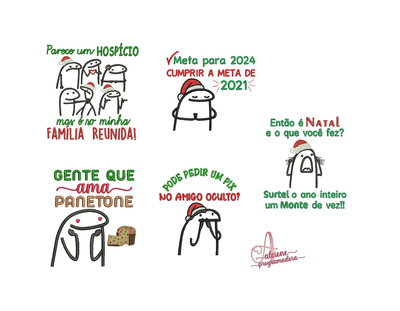 Matriz de Bordado Benta Flork Cake Brasil Hexa Copa do Mundo