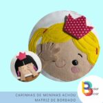 Carinhas de meninas Achou – matriz de bordado