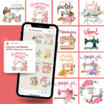 Figurinhas para WhatsApp | Coleção Costureiras - Imagem 2