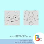 Panda atividade para livro sensorial na bordadeira - Imagem 2