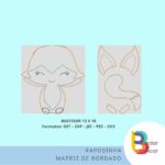 Matriz Raposinha – atividade para livro sensorial na bordadeira matriz de bordado - Imagem 2