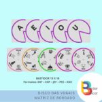 Discos das Vogais em português Bordado – matriz completo - Image 2