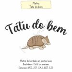 Matriz de bordado Tatu do bem