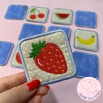 [Matrizes de Bordado] Jogo da Memória Frutas - Dia das Crianças