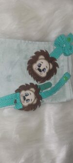 Matriz de bordado leaozinho para prendedor de chupeta, sapatinhos de bebe e naninhas planas - Imagem 2