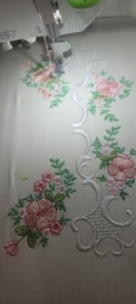 Matriz de bordado Kit lavabo guirlanda com borboletas 3D - Image 12