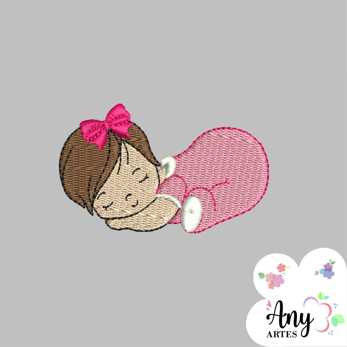 Matriz de bordado - bebê menina - Image 1