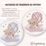 Matriz de bordado ursinhos na nuvem - Image 2