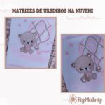 Matriz de bordado ursinhos na nuvem - Image 4