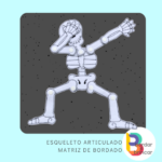 Esqueleto articulado – matriz de bordado