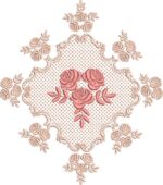 Matriz de bordado arabescos com crivo e flores e barrinha - Imagem 6