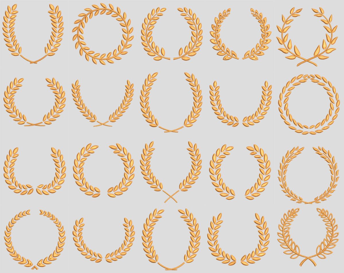 MATRIZ DE BORDADO PACOTE 20 BRASOES E MOLDURAS - Image 1