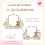 Matrizes de Bordado - Coleção Brasão Ursinhos - Imagem 2