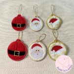 [Matriz de Bordado] Bolinhas para Árvore de Natal Papai Noel