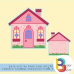 Cenário Casinha para dedoches da Família – arte digital