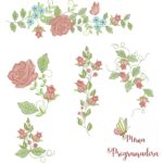 matriz-de-bordado-rosas-flores-folhas