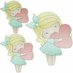 Matriz de Bordado - Menininhas Cute Rippled - Imagem 2