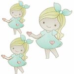 Matriz de Bordado - Menininhas Cute Rippled - Imagem 4