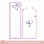 Projeto na bordadeira - Porta caneta e porta post it em sintético - Imagem 4