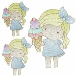 Matriz de Bordado - Menininhas Cute Rippled 2 - Imagem 2