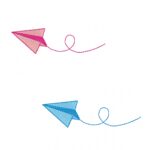 Matriz de bordado Avião de papel