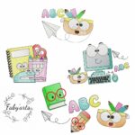 Matriz de bordado Coleção escolar cute