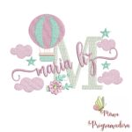 MATRIZ DE BORDADO COLEÇÃO 100 NOMES BALÃO MENINA - Imagem 12