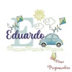 Matriz de Bordado 115 Nomes Carros Menino - Imagem 2