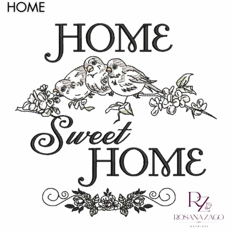 Matriz de bordado HOME SWEET HOME - SHOP BAZAR e CIA