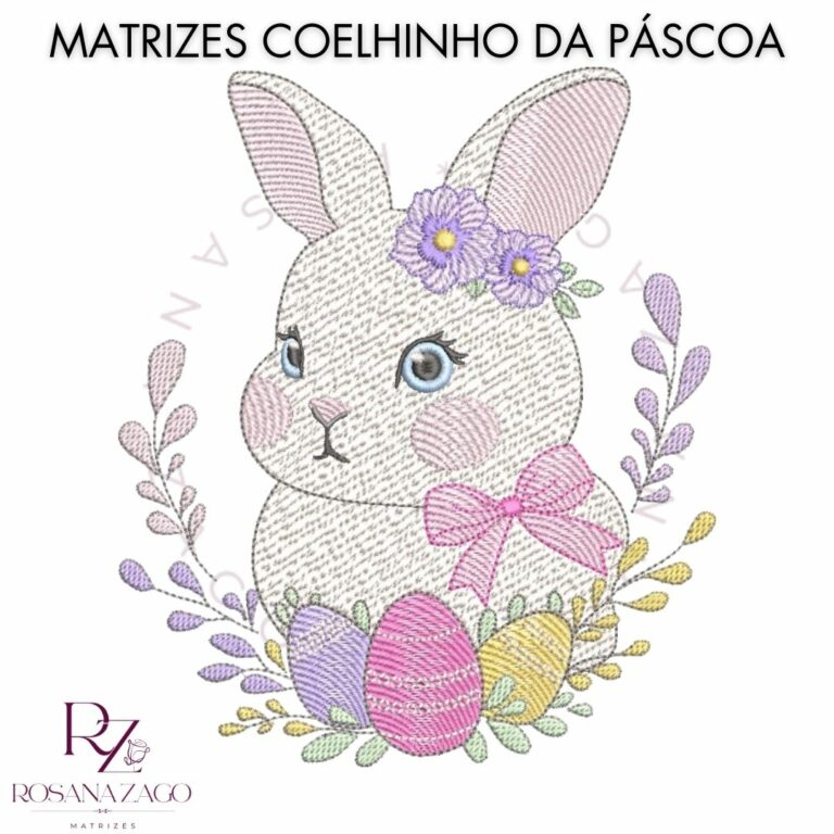 Matriz De Bordado Coelhinho Da Páscoa Shop Bazar E Cia