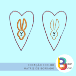 Coração Coelho - matriz de bordado - Image 2