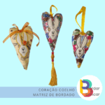 Coração Coelho - matriz de bordado