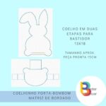 Coelho Porta-bombom – matriz de bordado - Image 4